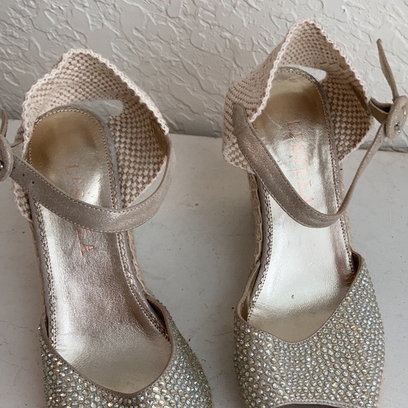 le silla Crystal espadrille peep toe wedges - Picture 7 of 13